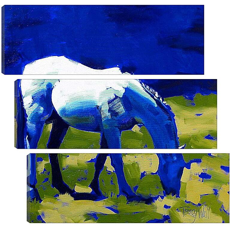 Модульная картина - Синяя лошадь