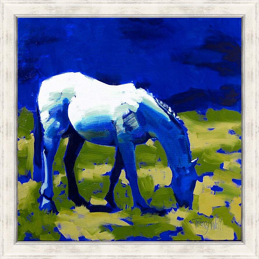Картина в раме - Синяя лошадь