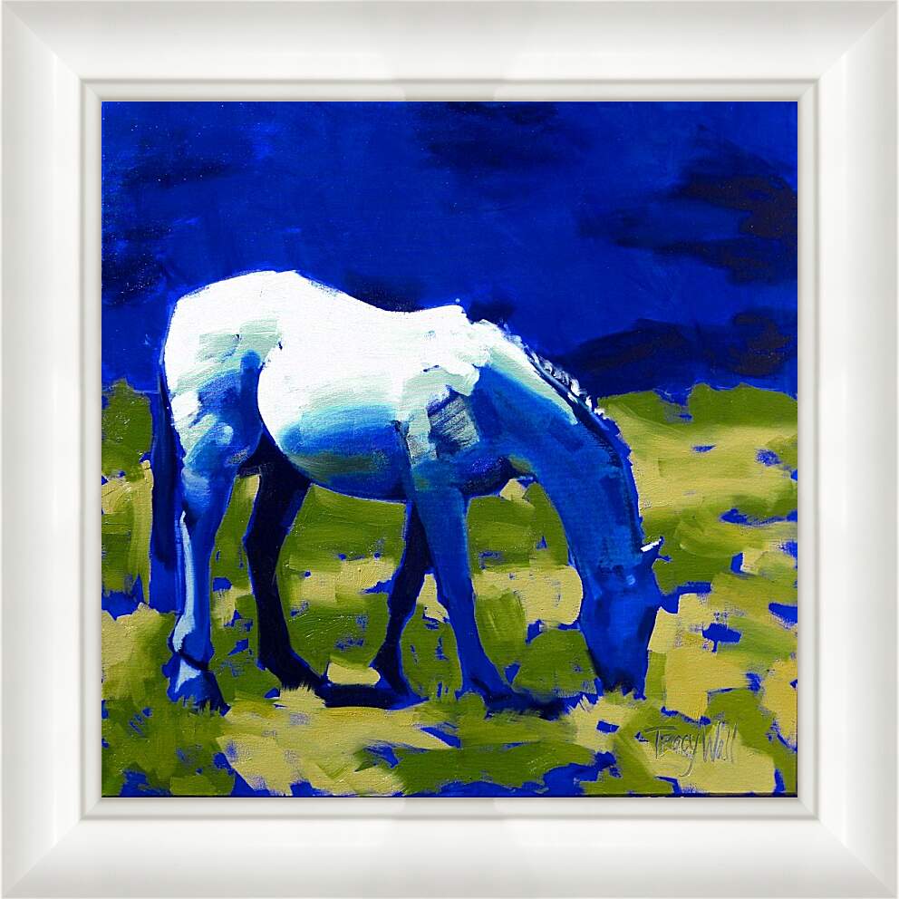 Картина в раме - Синяя лошадь