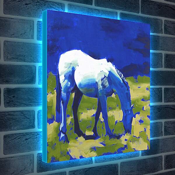 Лайтбокс световая панель - Синяя лошадь