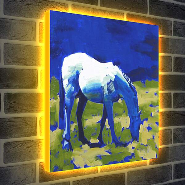 Лайтбокс световая панель - Синяя лошадь