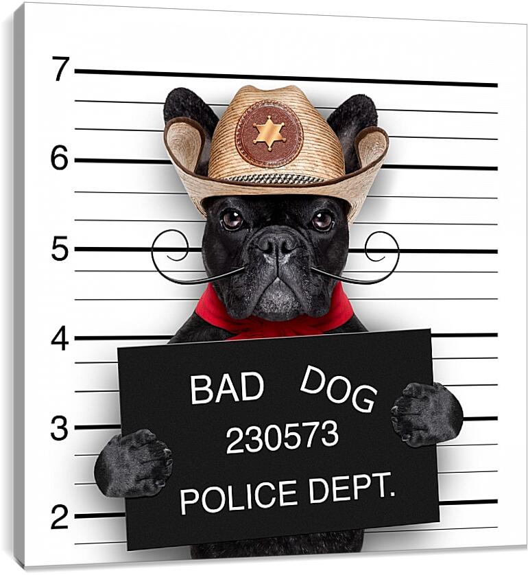 Постер и плакат - Собака в полицейском участке