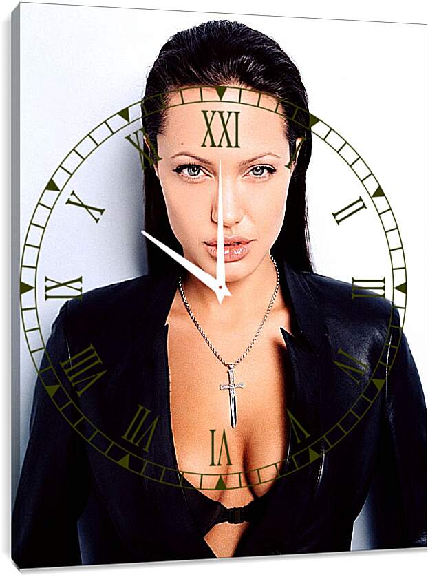 Часы картина - Анджелина Джоли (Angelina Jolie)