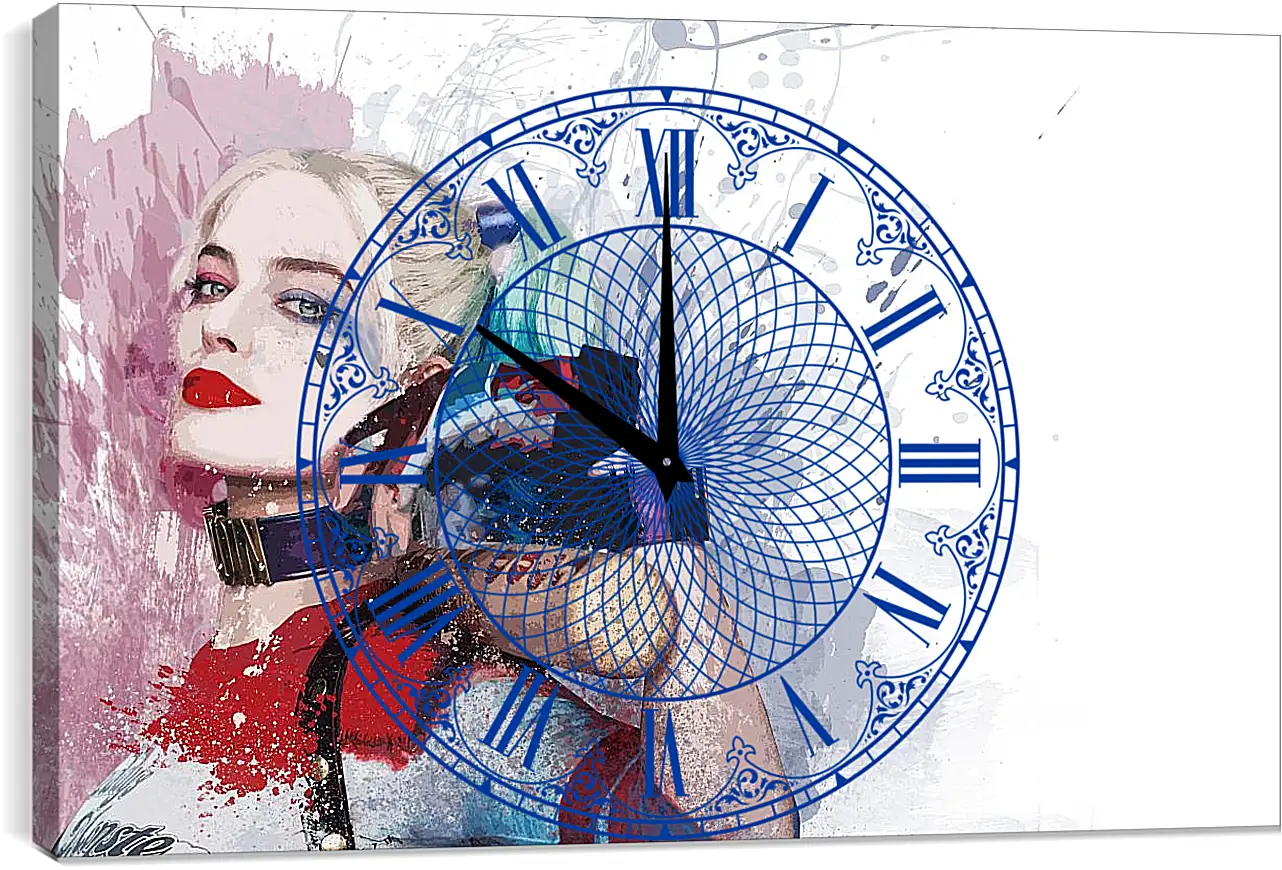 Часы картина - Харли Квинн (Harley Quinn), Марго Робби