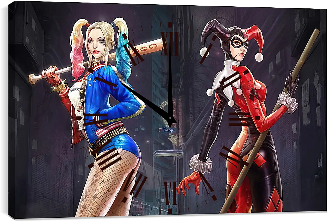 Часы картина - Харли Квинн (Harley Quinn)