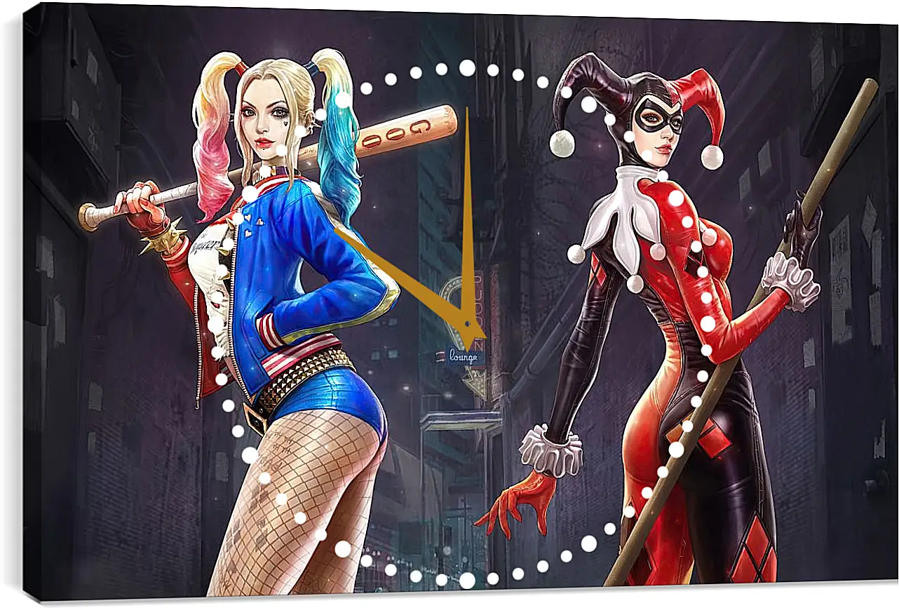 Часы картина - Харли Квинн (Harley Quinn)