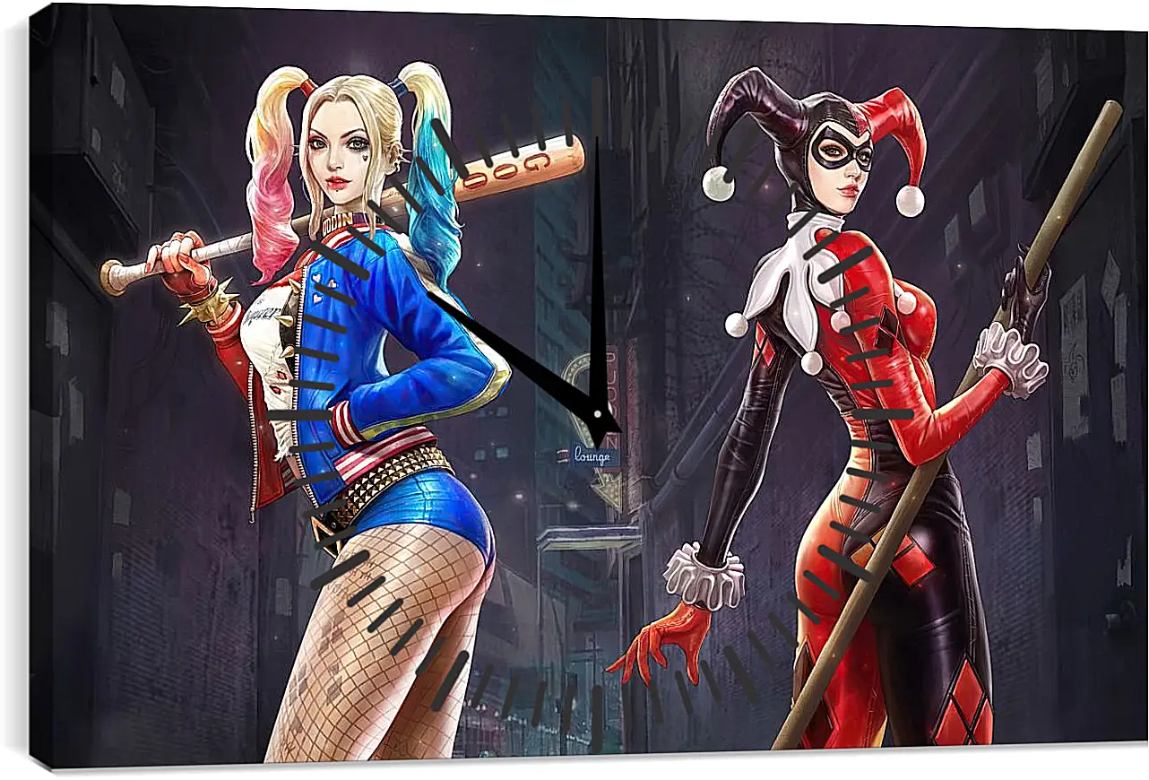 Часы картина - Харли Квинн (Harley Quinn)