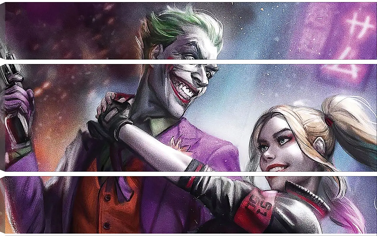 Модульная картина - Харли Квинн (Harley Quinn) и Джокер (Joker)