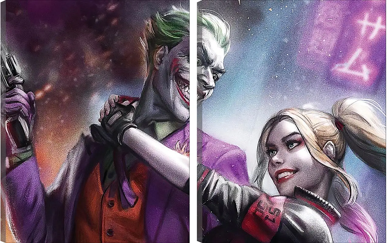 Модульная картина - Харли Квинн (Harley Quinn) и Джокер (Joker)