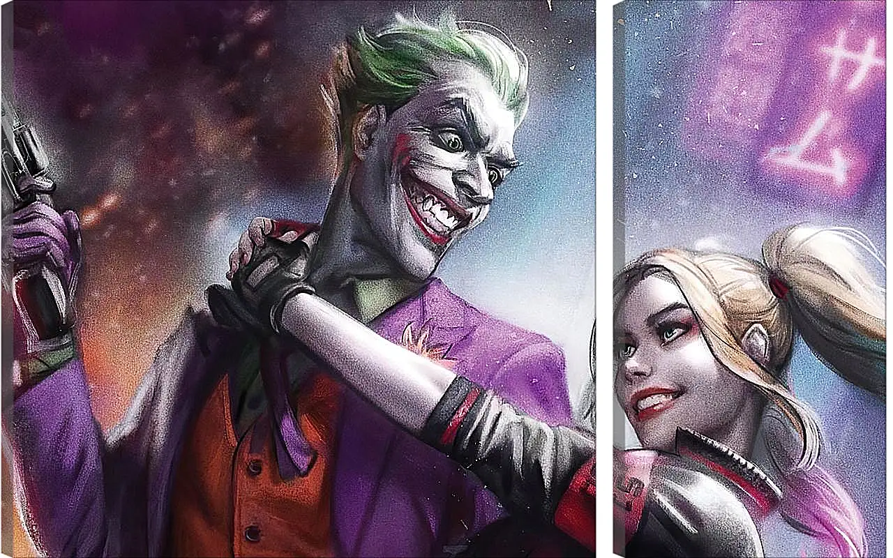 Модульная картина - Харли Квинн (Harley Quinn) и Джокер (Joker)