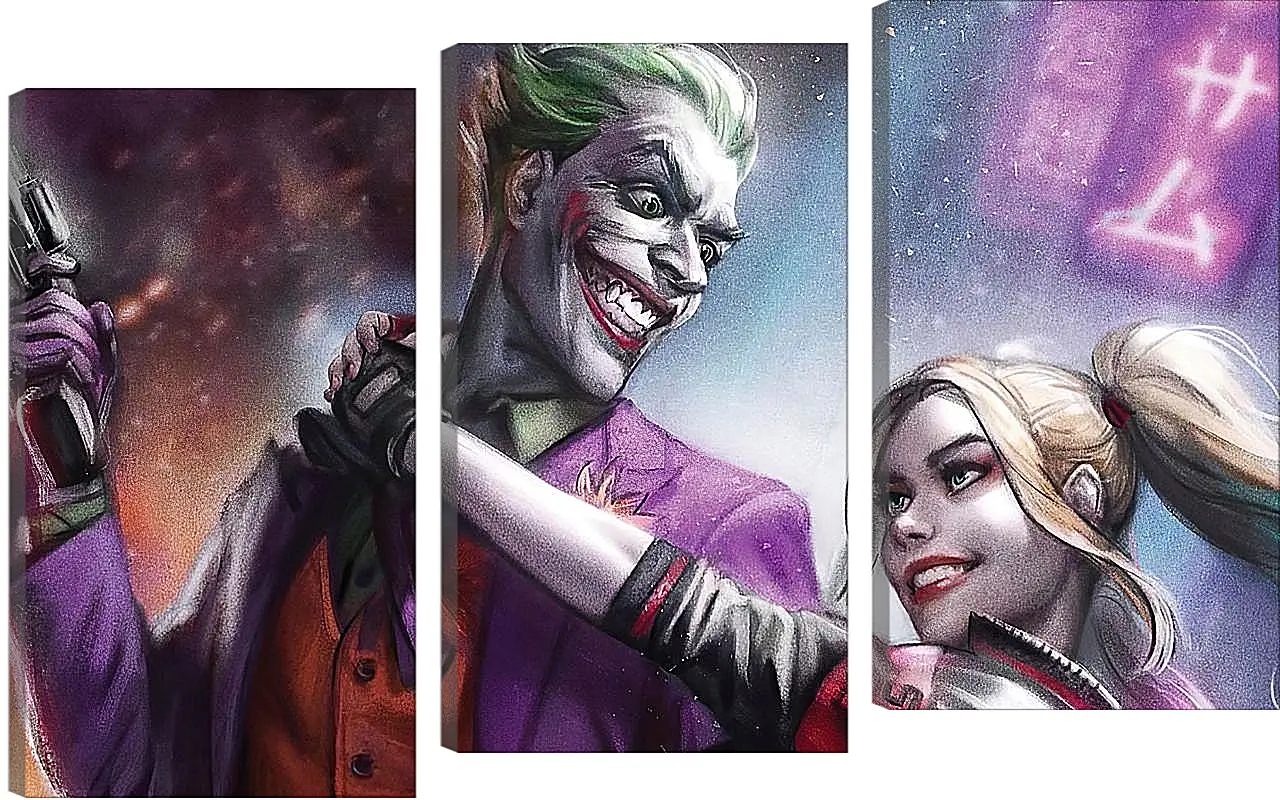 Модульная картина - Харли Квинн (Harley Quinn) и Джокер (Joker)