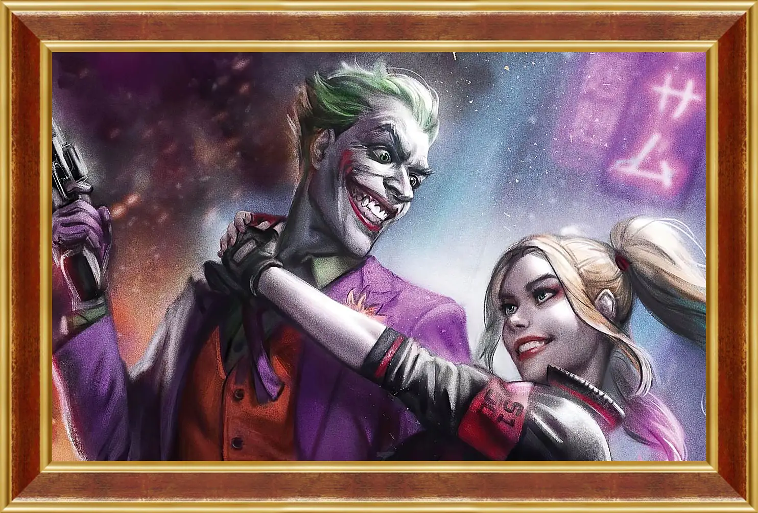 Картина в раме - Харли Квинн (Harley Quinn) и Джокер (Joker)