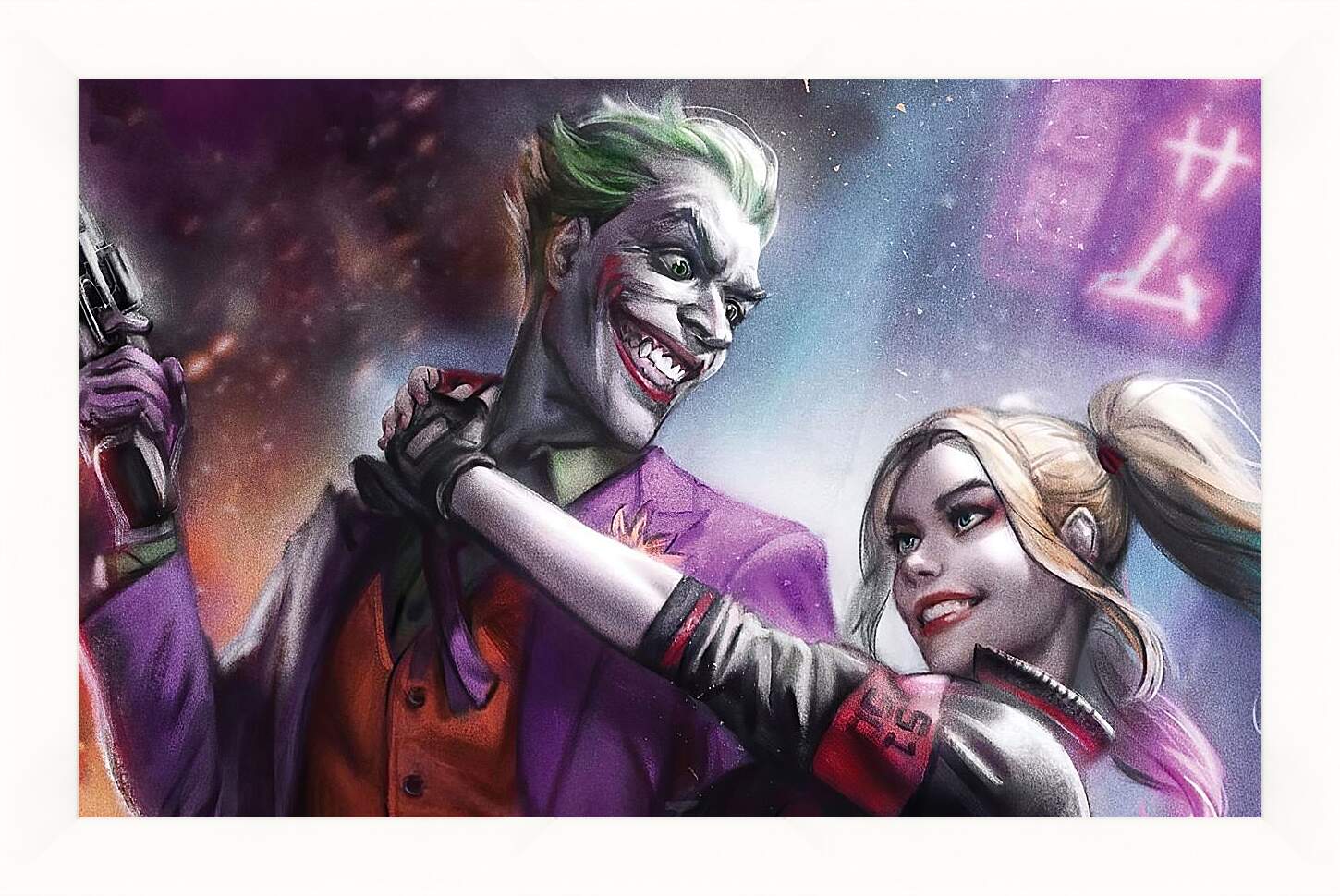 Картина в раме - Харли Квинн (Harley Quinn) и Джокер (Joker)