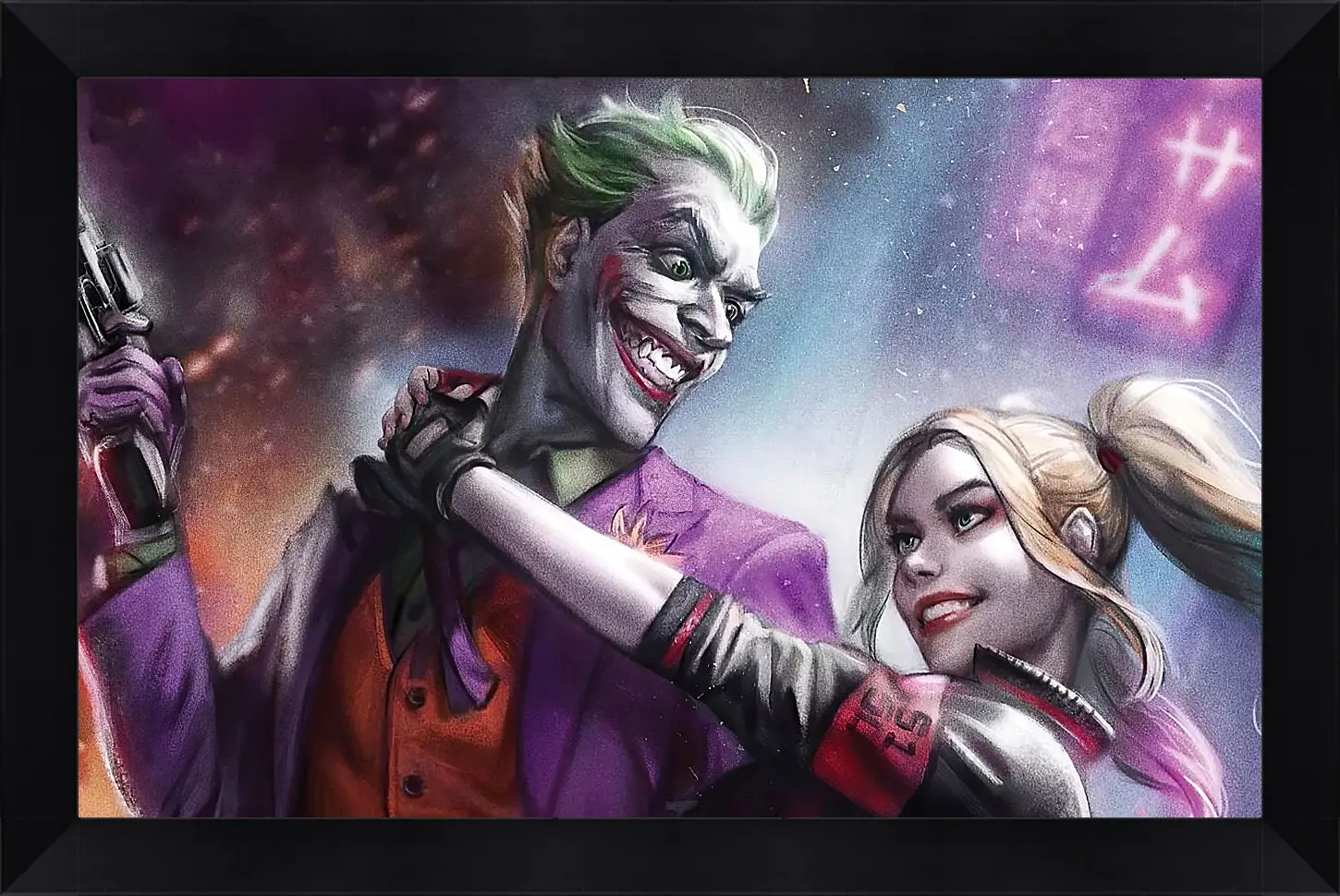 Картина в раме - Харли Квинн (Harley Quinn) и Джокер (Joker)