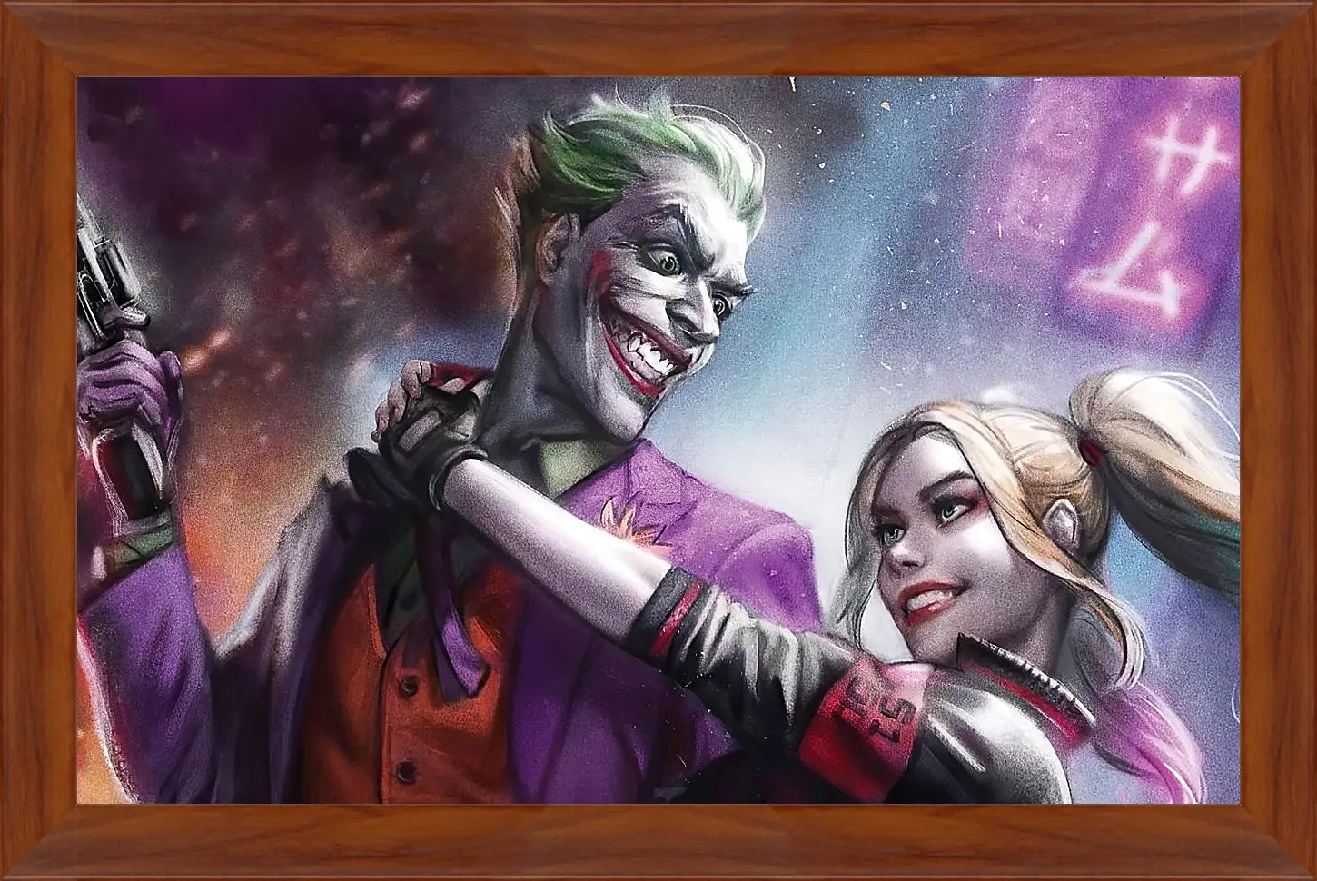 Картина в раме - Харли Квинн (Harley Quinn) и Джокер (Joker)