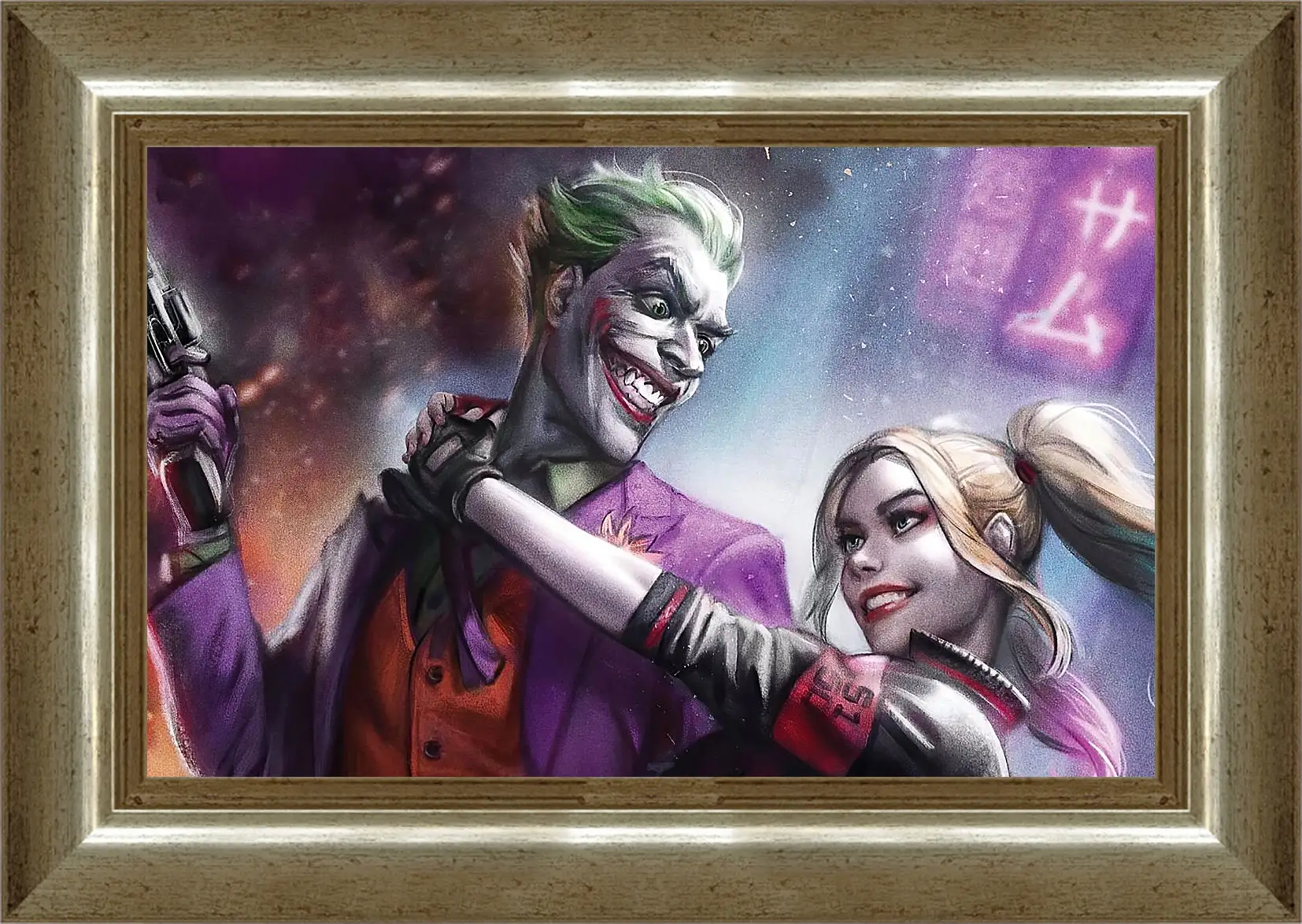 Картина в раме - Харли Квинн (Harley Quinn) и Джокер (Joker)