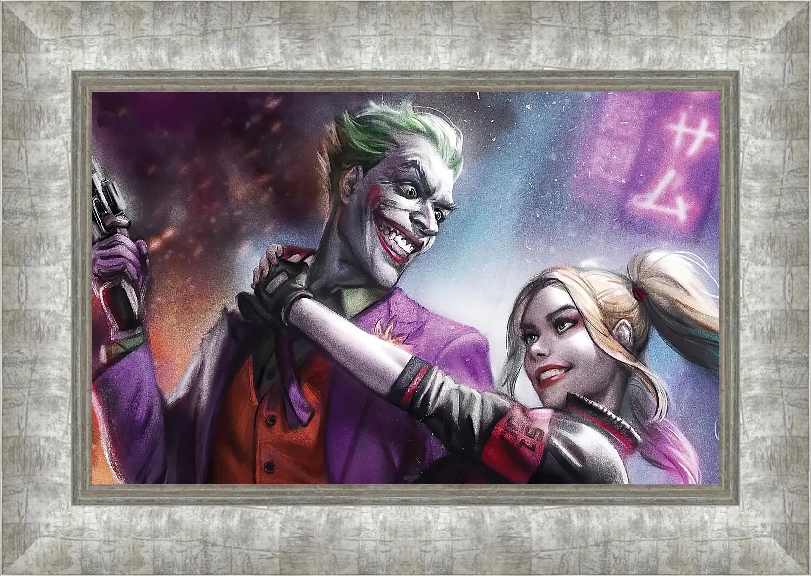 Картина в раме - Харли Квинн (Harley Quinn) и Джокер (Joker)