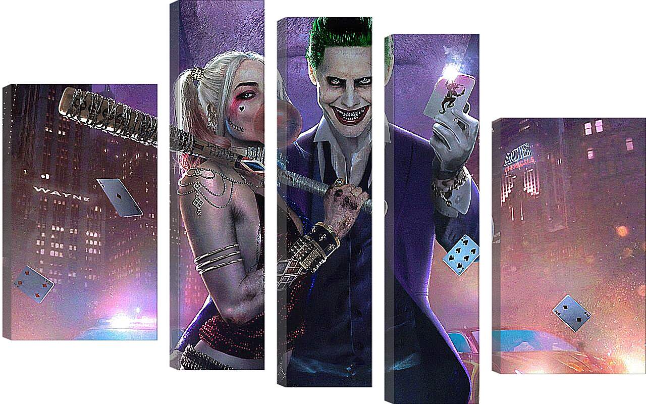 Модульная картина - Харли Квинн (Harley Quinn) и Джокер (Joker)