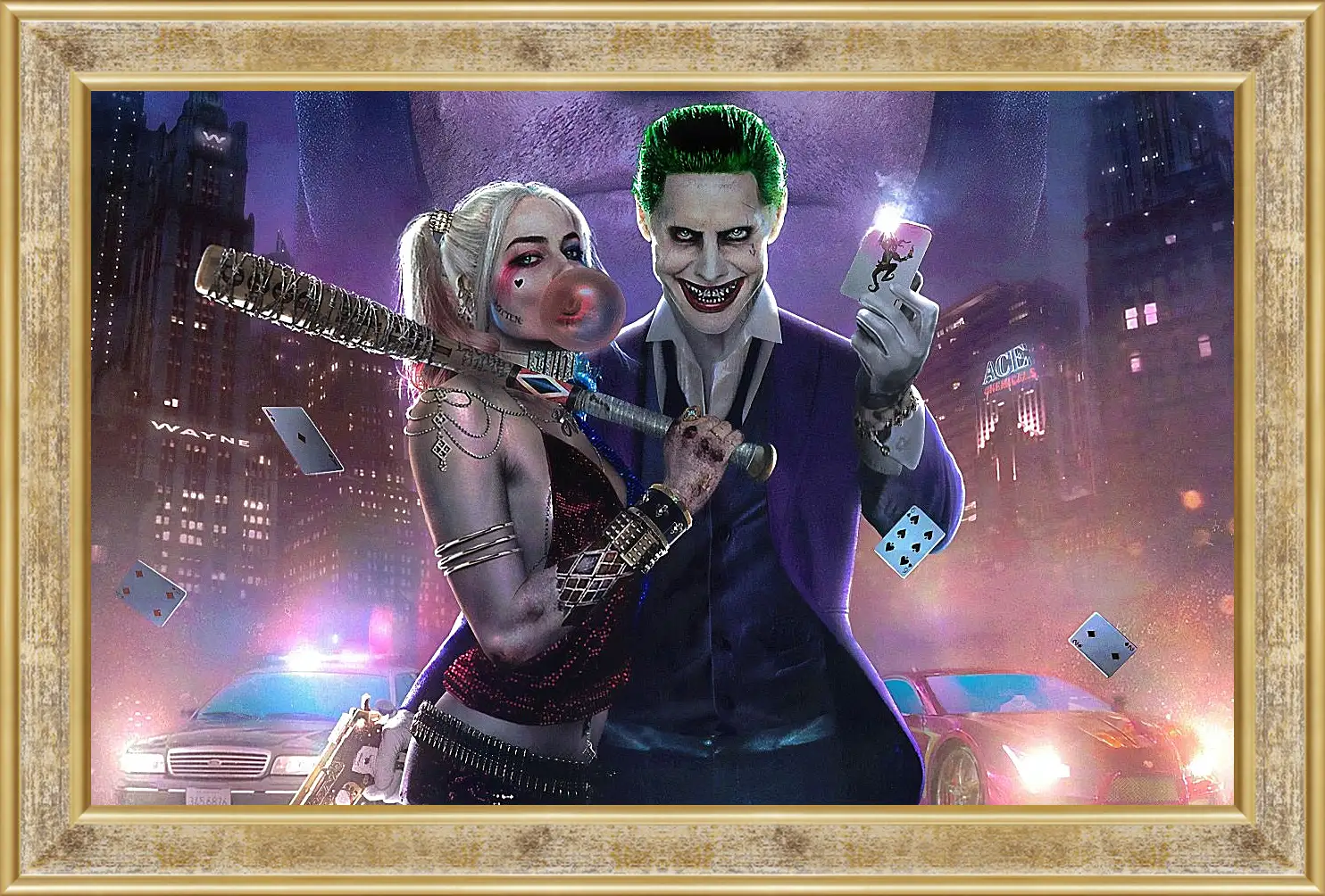 Картина в раме - Харли Квинн (Harley Quinn) и Джокер (Joker)