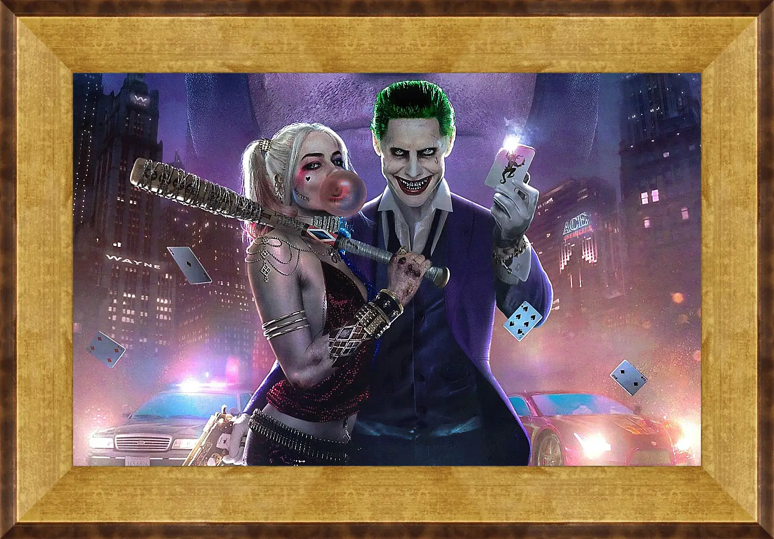 Картина в раме - Харли Квинн (Harley Quinn) и Джокер (Joker)