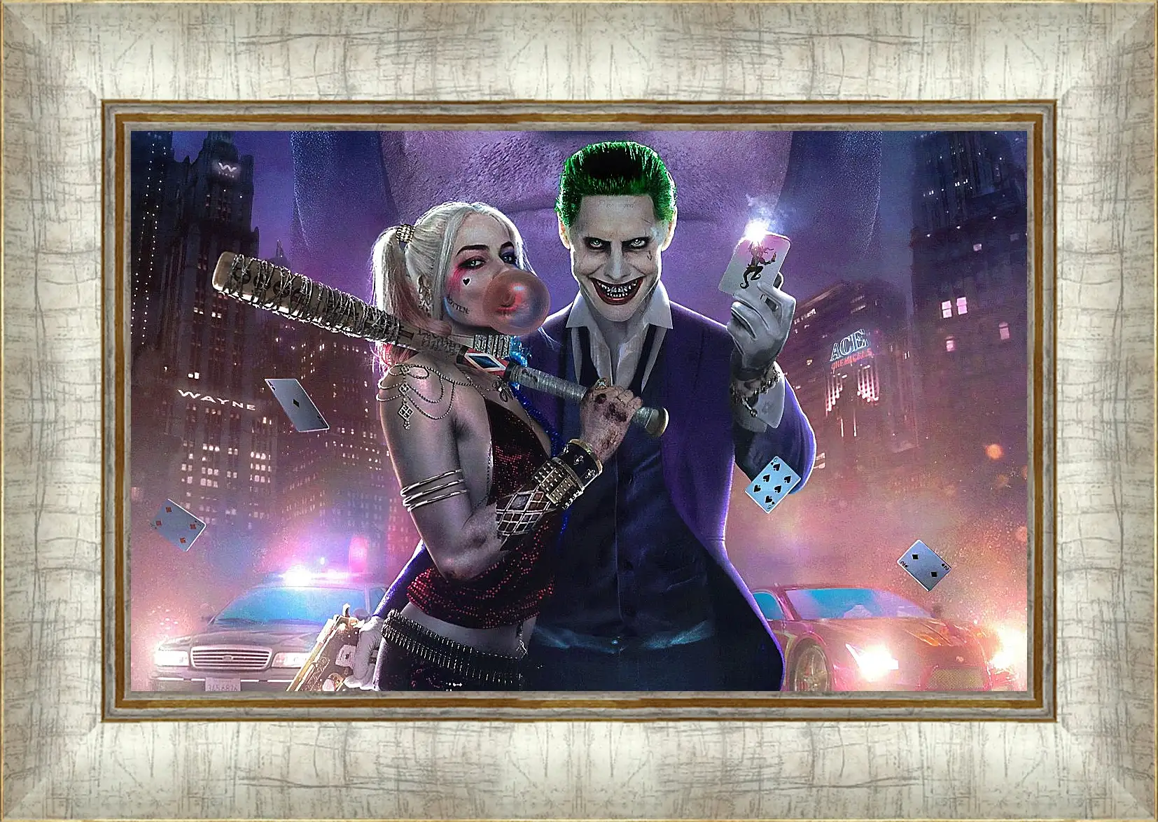 Картина в раме - Харли Квинн (Harley Quinn) и Джокер (Joker)