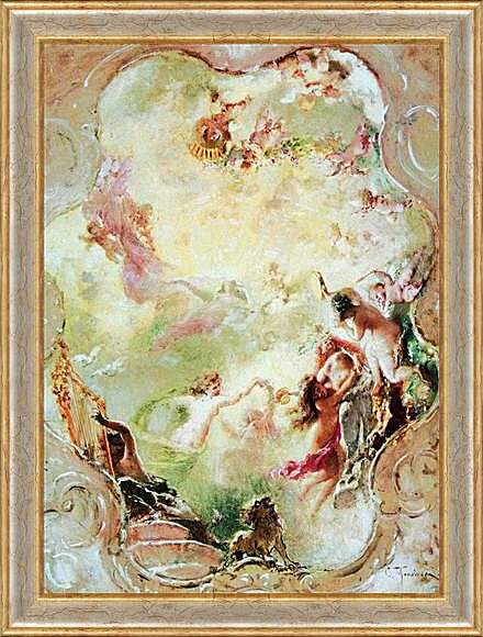 Картина в раме - Эскиз росписи потолка для особняка П. Маковский Константин