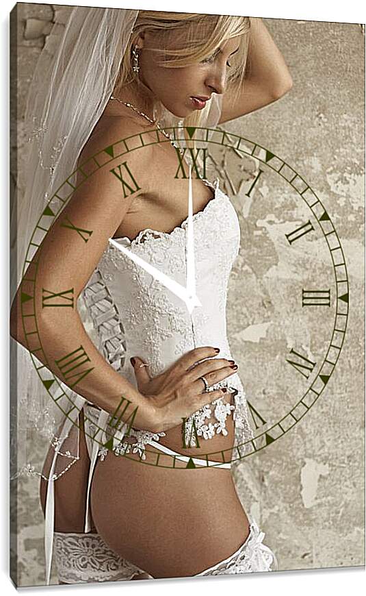 Часы картина - Невеста