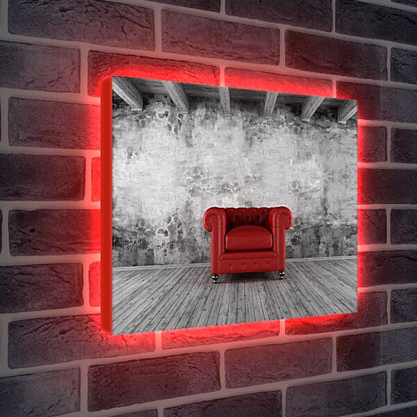 Лайтбокс световая панель - Кресло в пустой комнате