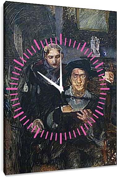 Часы картина - Гамлет И Офелия. Врубель Михаил