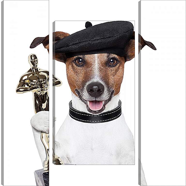 Модульная картина - Собака получила премию  Оскар