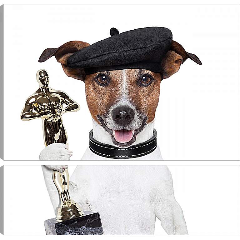 Модульная картина - Собака получила премию  Оскар