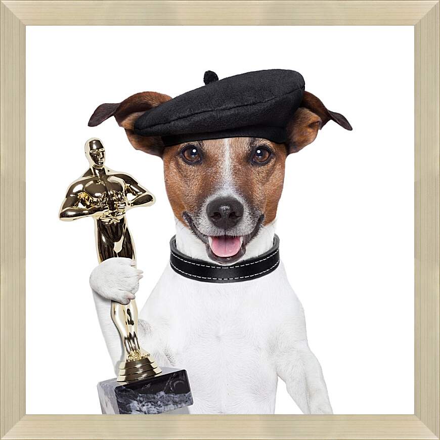 Картина в раме - Собака получила премию  Оскар