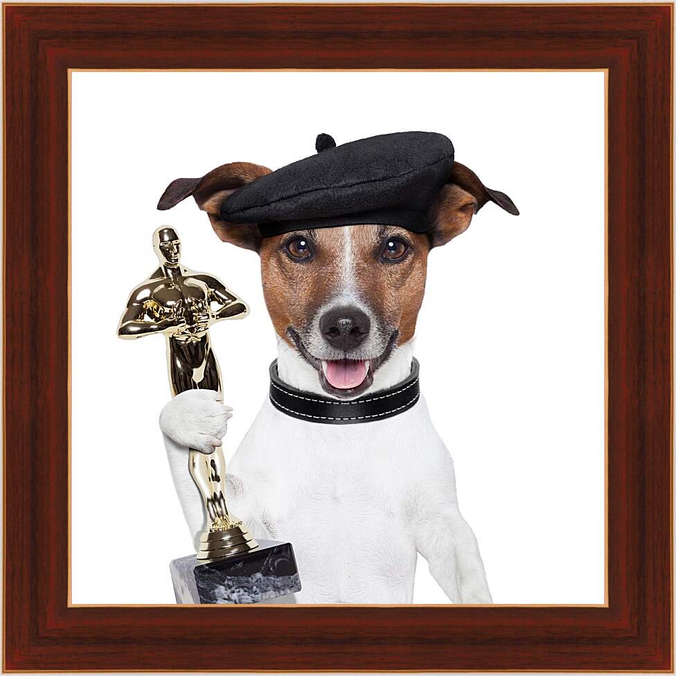 Картина в раме - Собака получила премию  Оскар