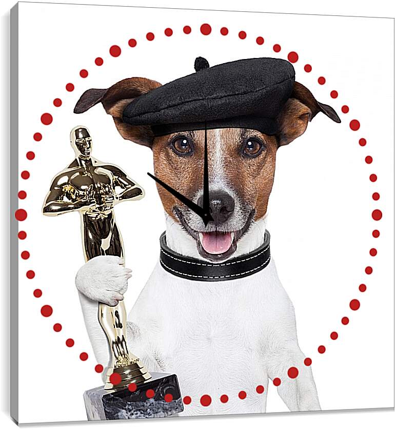 Часы картина - Собака получила премию  Оскар