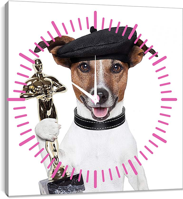Часы картина - Собака получила премию  Оскар