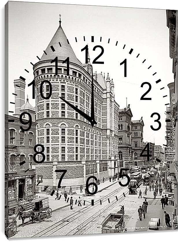 Часы картина - Старый Нью-Йорк