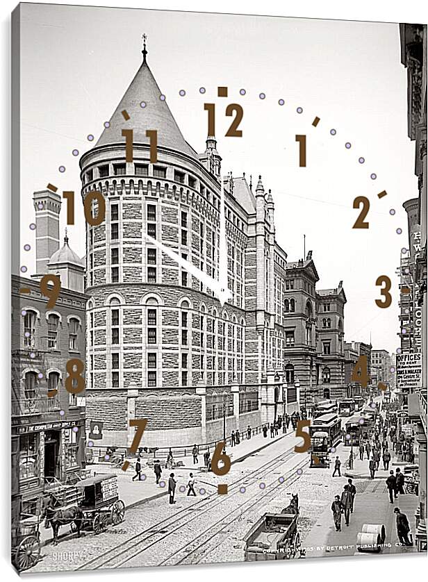 Часы картина - Старый Нью-Йорк