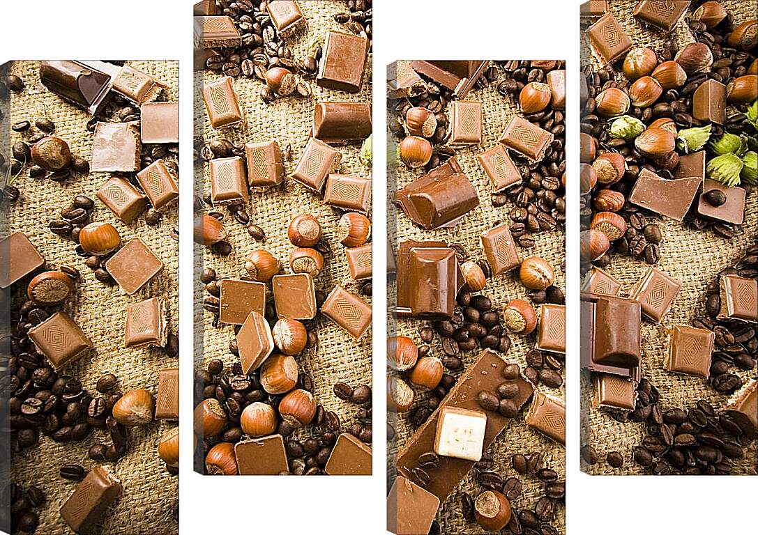 Модульная картина - Шоколад и кофе