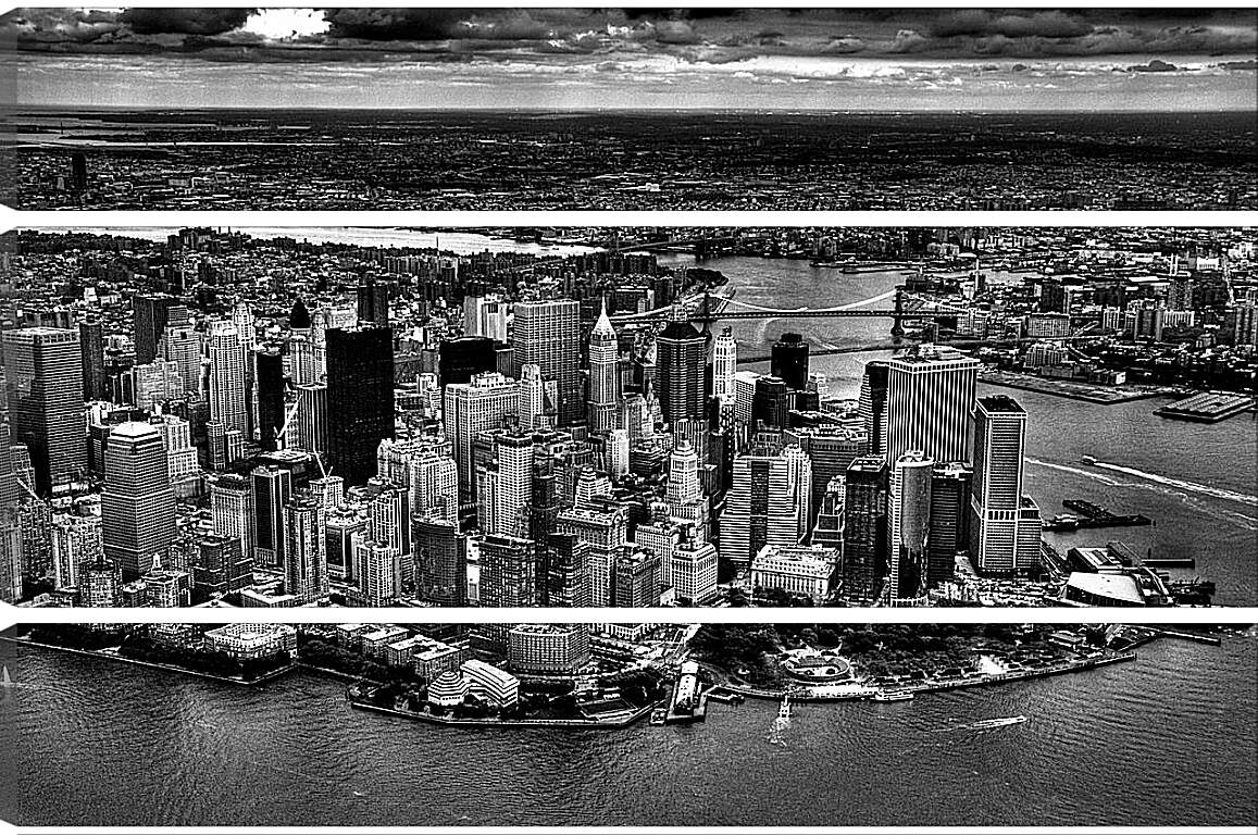 Модульная картина - Нью-Йорк. Черно-белое фото.