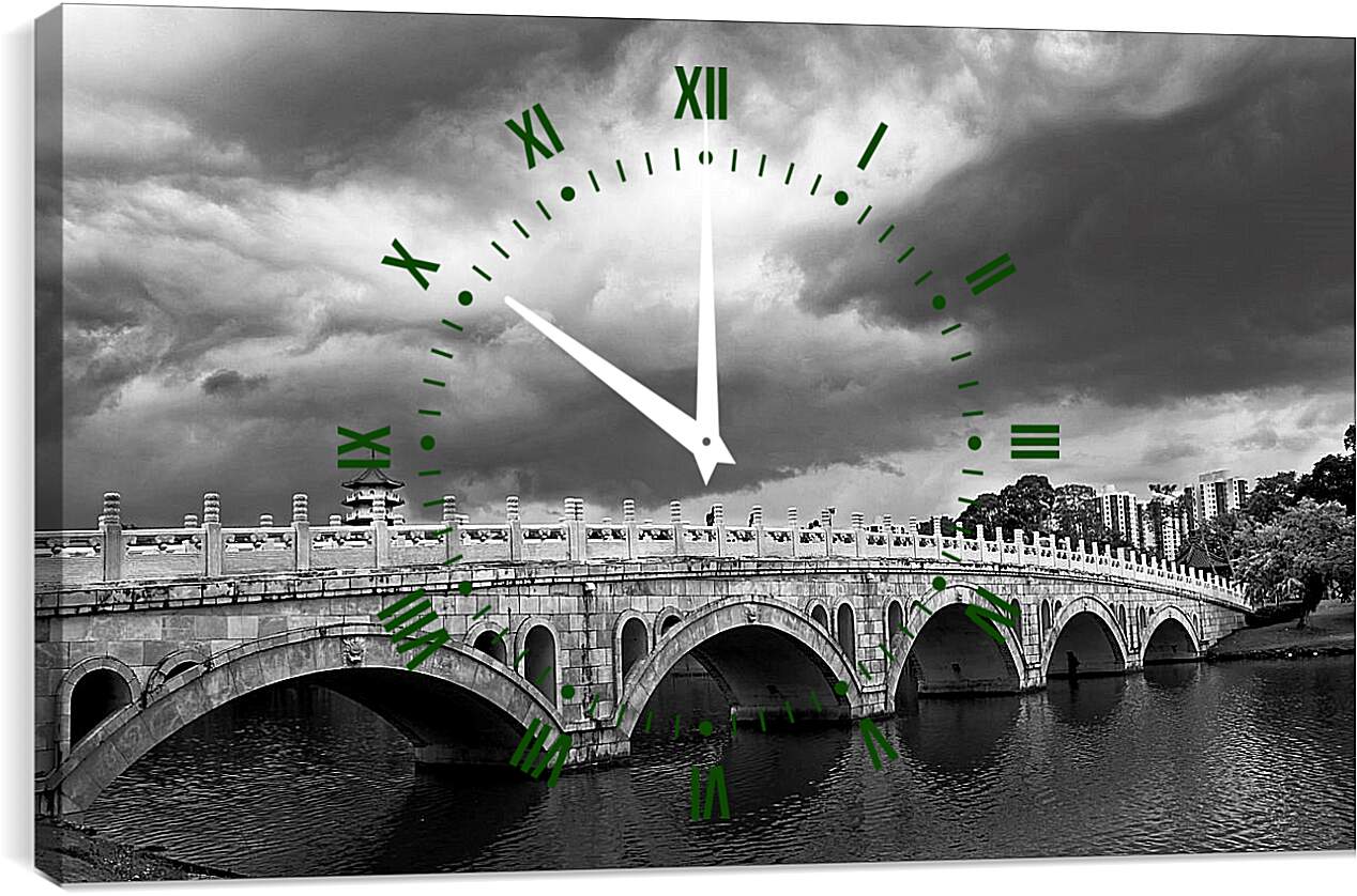 Часы картина - Мост в Китае