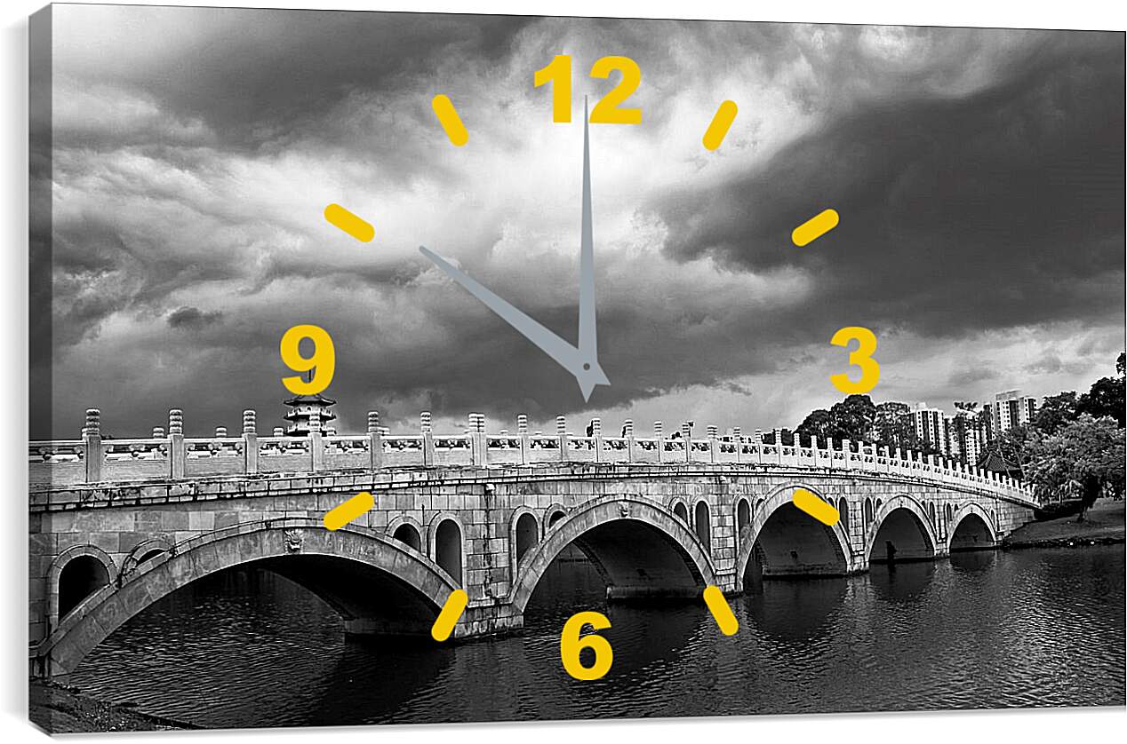 Часы картина - Мост в Китае
