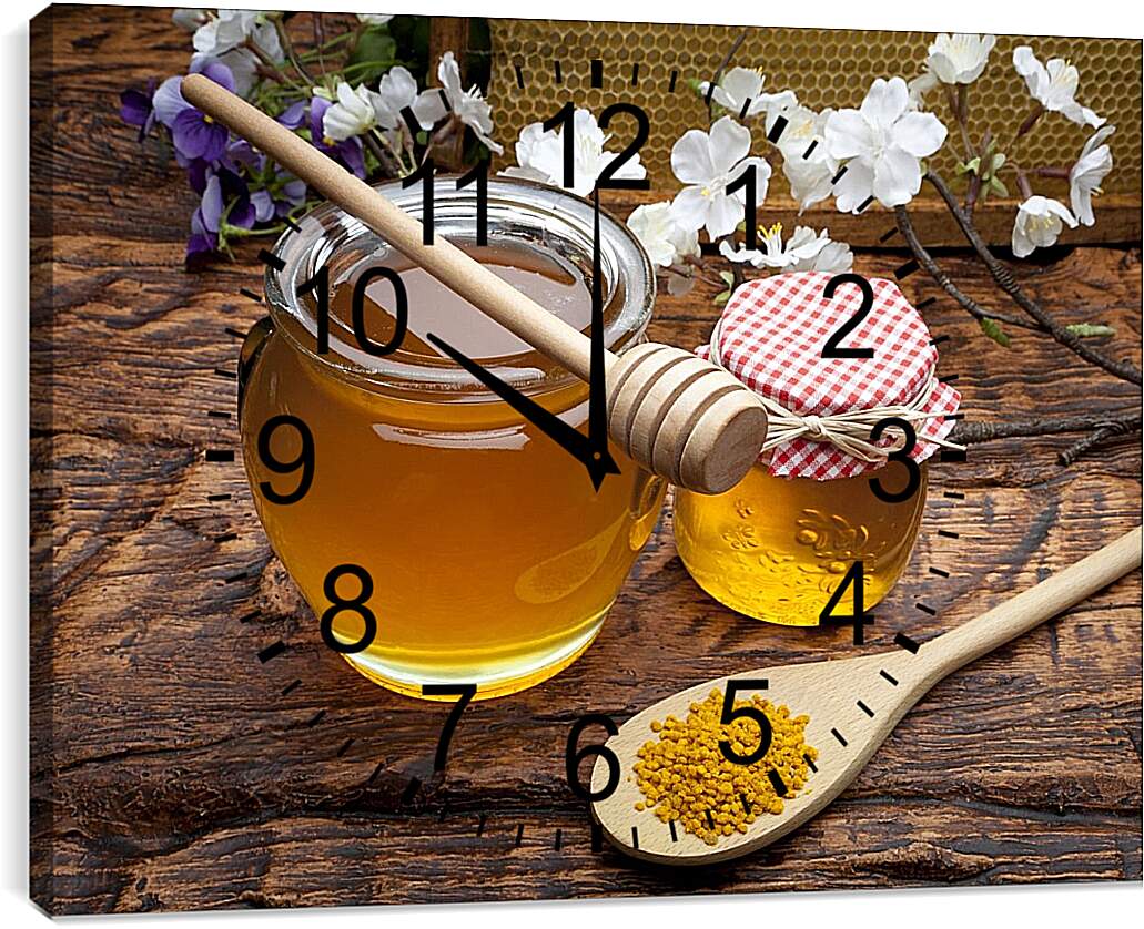 Часы картина - Цветочный мед