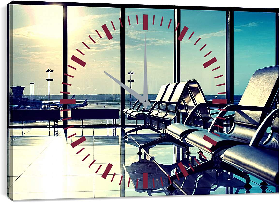 Часы картина - Аэропорт в г. Санкт-Петербург