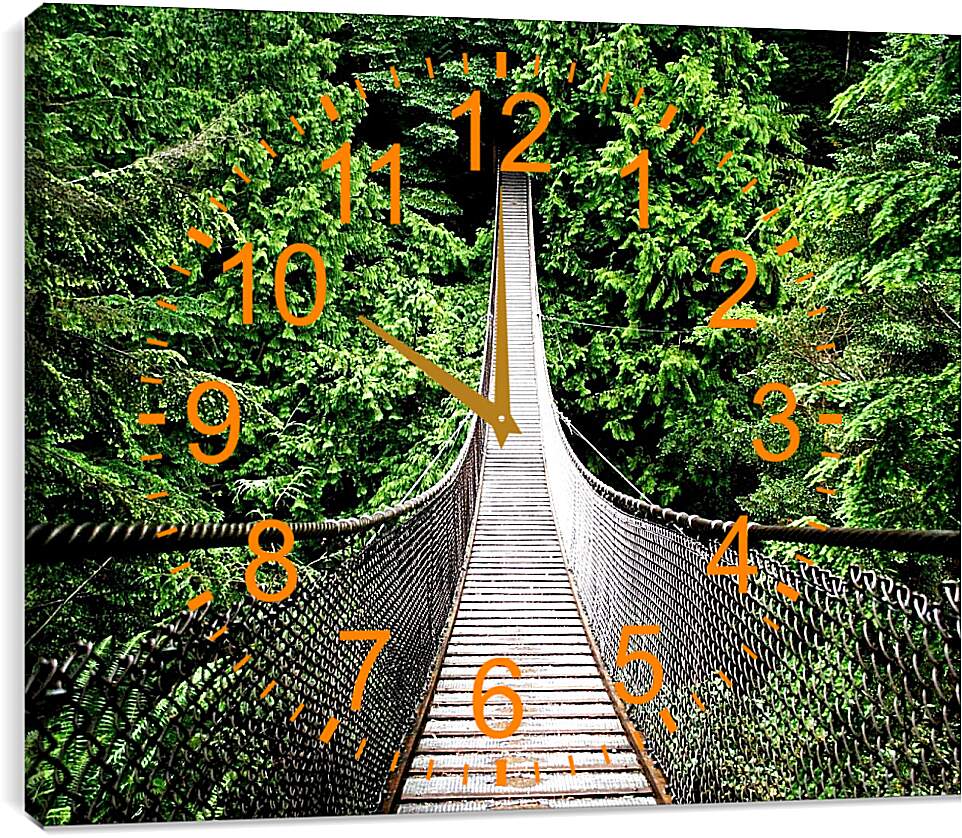Часы картина - Подвесной мост