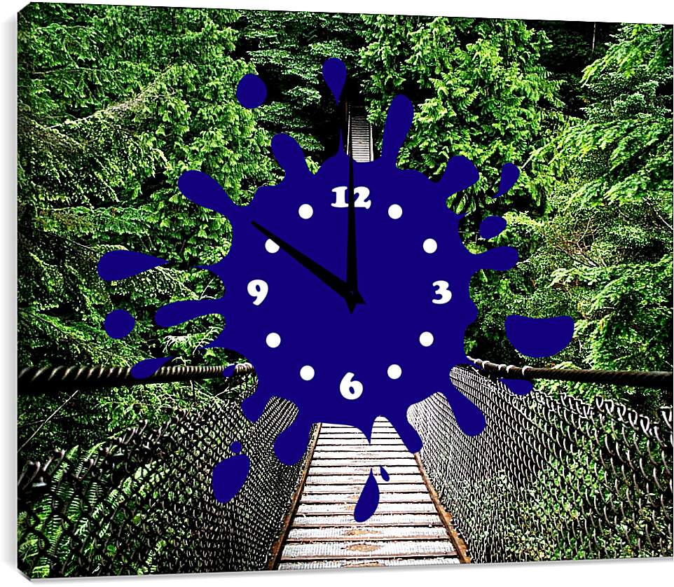 Часы картина - Подвесной мост