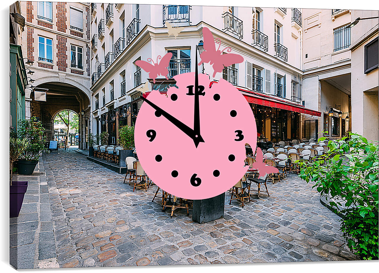 Часы картина - Кафе Париж
