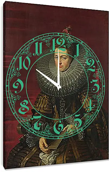 Часы картина - Portrait of the Infanta Isabella. Питер Пауль Рубенс