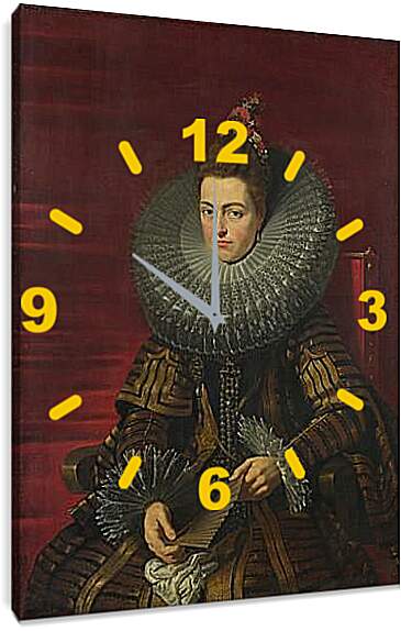 Часы картина - Portrait of the Infanta Isabella. Питер Пауль Рубенс