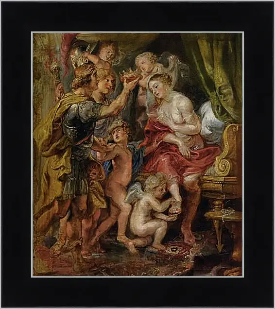 Картина в раме - Alexander and Roxana. Питер Пауль Рубенс