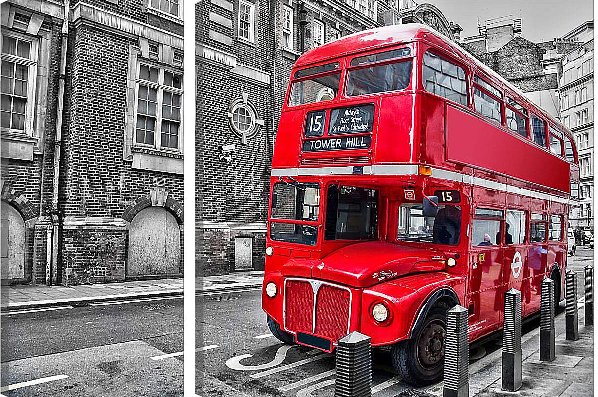 Модульная картина - Автобус Лондон